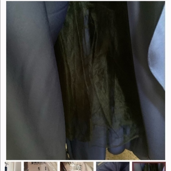 Blondie Blue Embroidered Strapless Ballgown Prom Dress - Picture 15 of 15